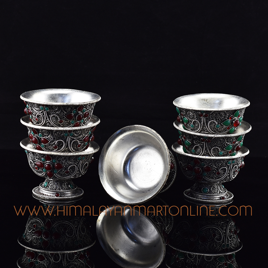 Tibetan Offering Bowls Set