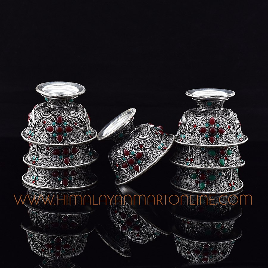 Tibetan Offering Bowls Set