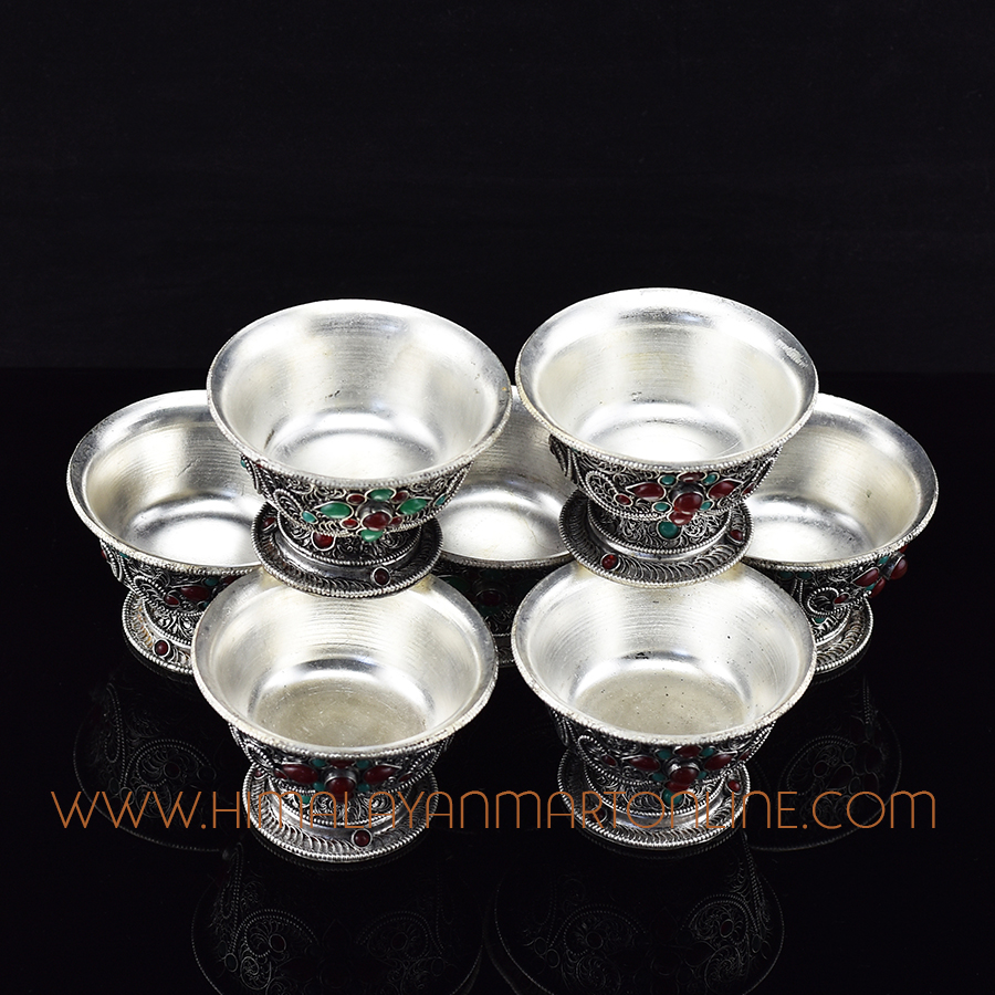 Tibetan Offering Bowls Set