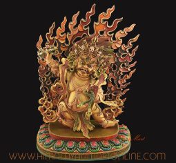 Vajrapani / Aparmita / Namgyalma & Yellow Dzambhala Statues