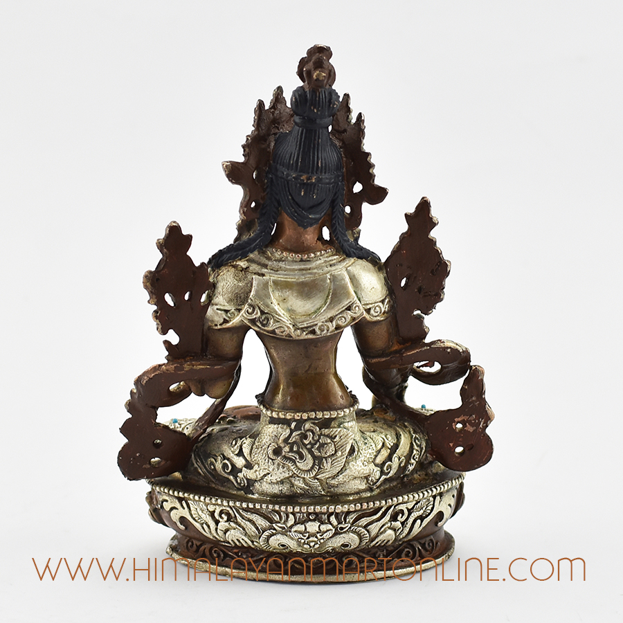 White Tara Small Copper Statue