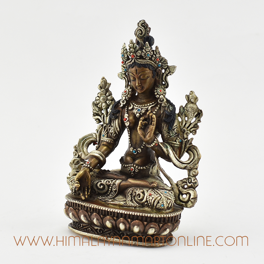 White Tara Small Copper Statue