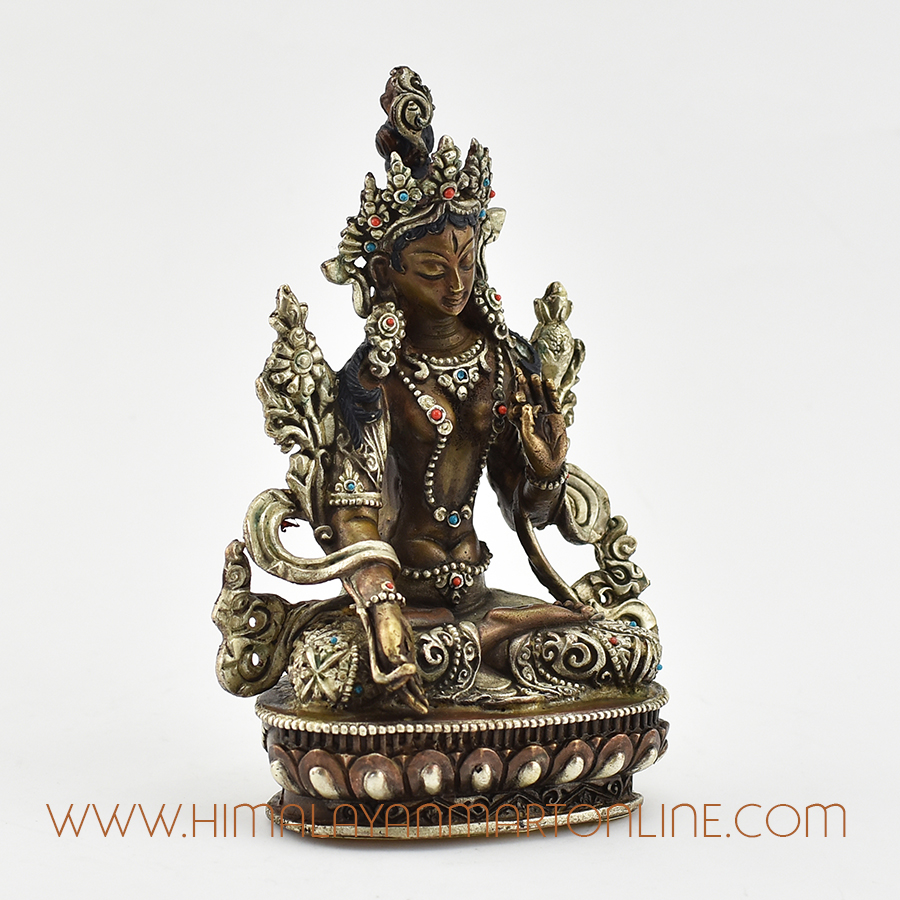 White Tara Small Copper Statue