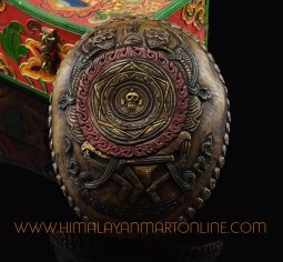 Citipati Mandala Carved Resin Kapala
