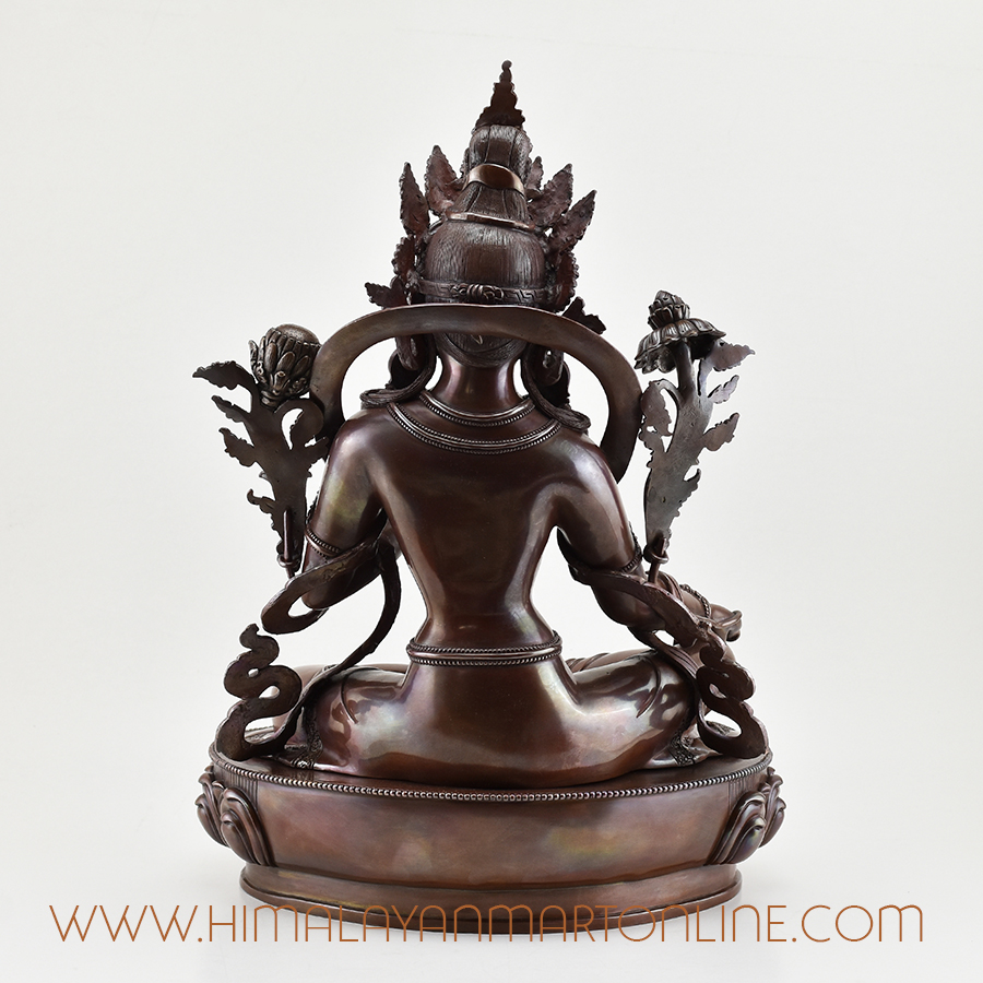 Oxidized Green Tara Statue