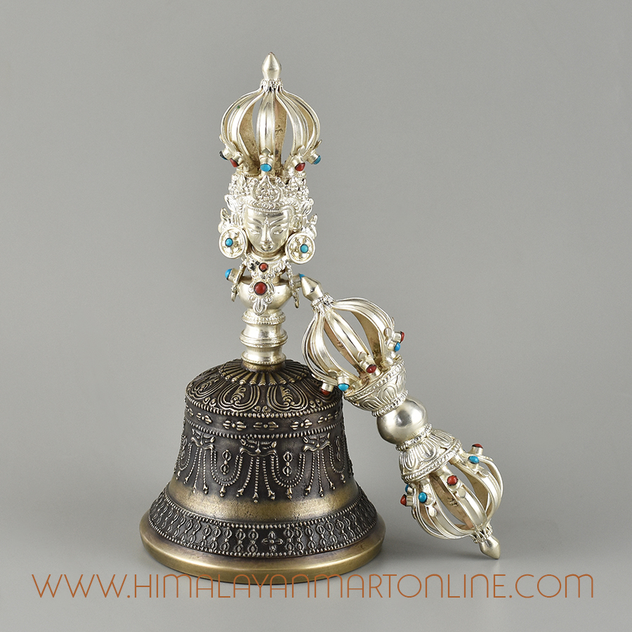 Silver Plated Tibetan Bell Silver Plated Tibetan Bell