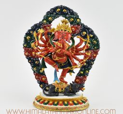 12 Armed Dancing Ganesh Statue