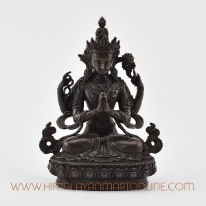 Oxidation Finish Chenrezig Statue