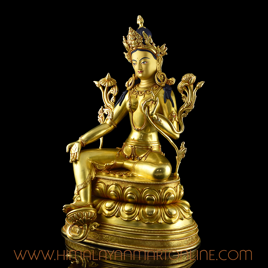 Female Buddha Green Tara Statue
