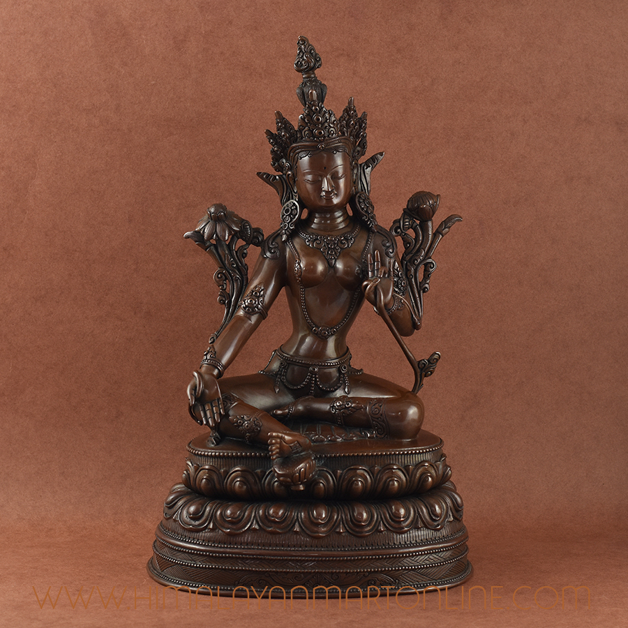 Handcrafted Green Tara Statue