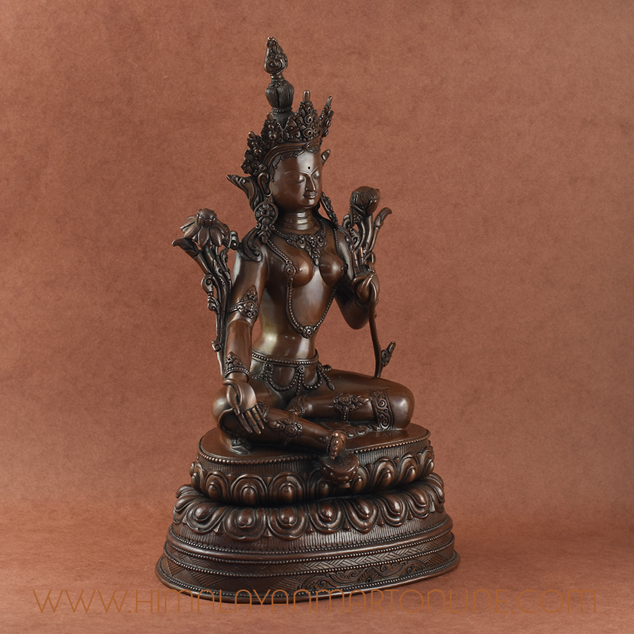 Handcrafted Green Tara Statue