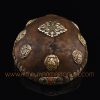 Viswa Vajra Encircled with Eight Auspicious Symbols Carved Resin Kapala