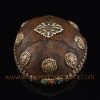 Viswa Vajra Encircled with Eight Auspicious Symbols Carved Resin Kapala
