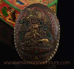 Namtose Vaisravana – Lion Dzambhala Carved Resin Kapala