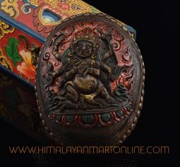 Black Mahakala Carved Resin Kapala