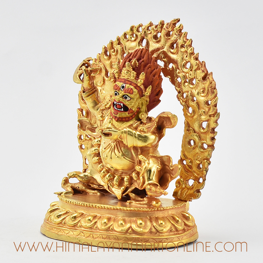Bernagchen Mahakala Dharmapala Statue Left Detail