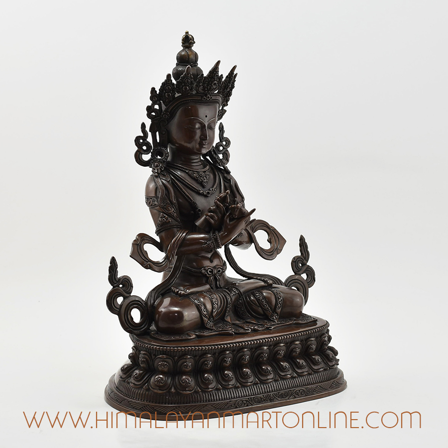 Copper Vajradhara Statue Right Detail