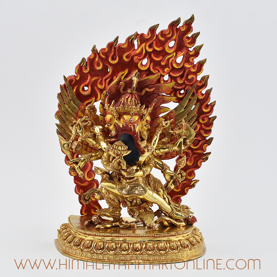 Hand-Carved Hayagriva Statue