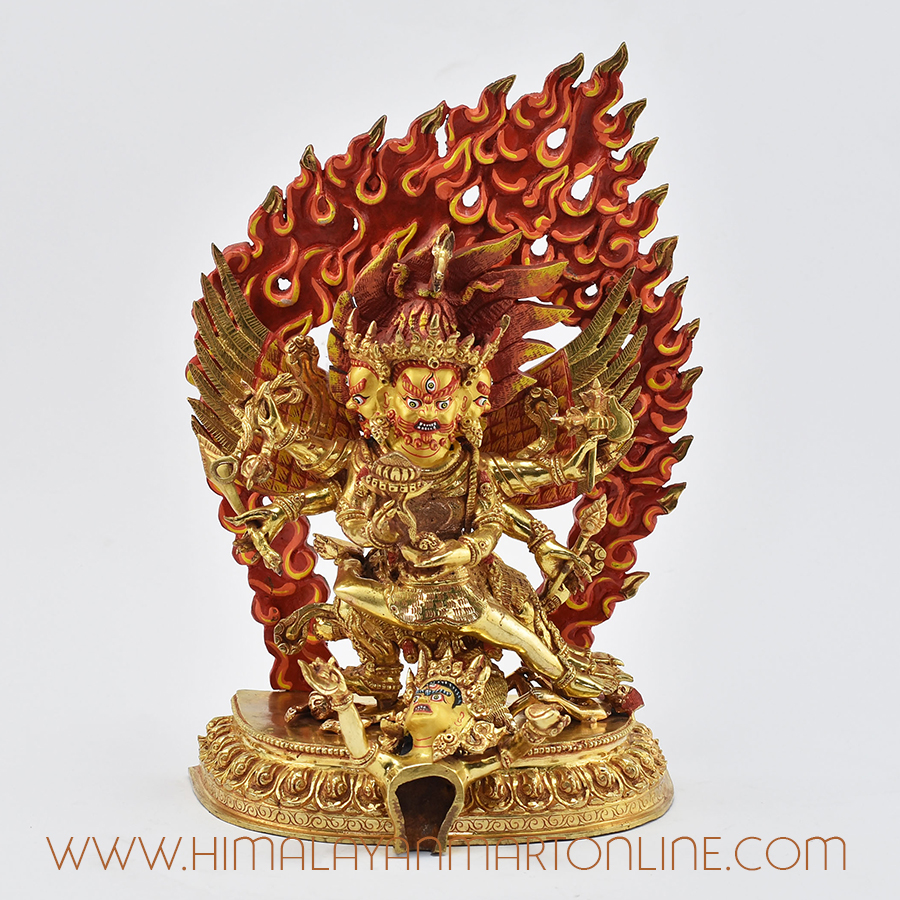 Hand-Carved Hayagriva Statue Parts Detail