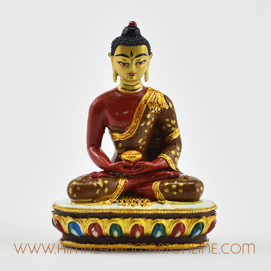 Hand-Painted Amitabh Buddha Statue