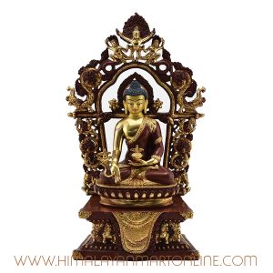 Medicine Buddha on Throne Statue
