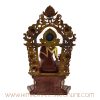 Medicine Buddha on Throne Statue Back Detail