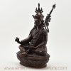 Copper Guru Padmasambhava Statue Left Detail