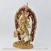 Vajravarahi Jogini Gold-Gilded Statue Left Detail
