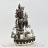 White Tara Silver-Plated Statue Right Detail