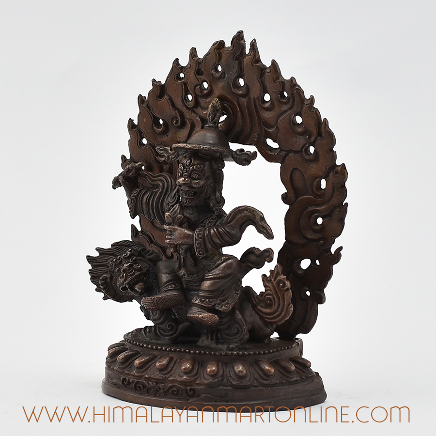 Small Dorje Legpa Statue Left Detail