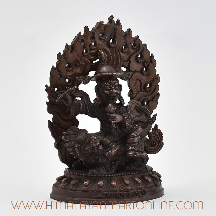 Small Dorje Legpa Statue Left Detail