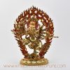 Gold-Gilded Dancing Ganesha Statue