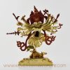 Gold-Gilded Dancing Ganesha Statue Back without Frame Detail