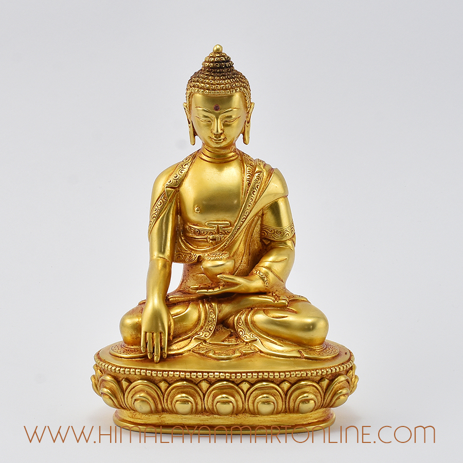 Gold-Plated Buddha Statue – Shakyamuni