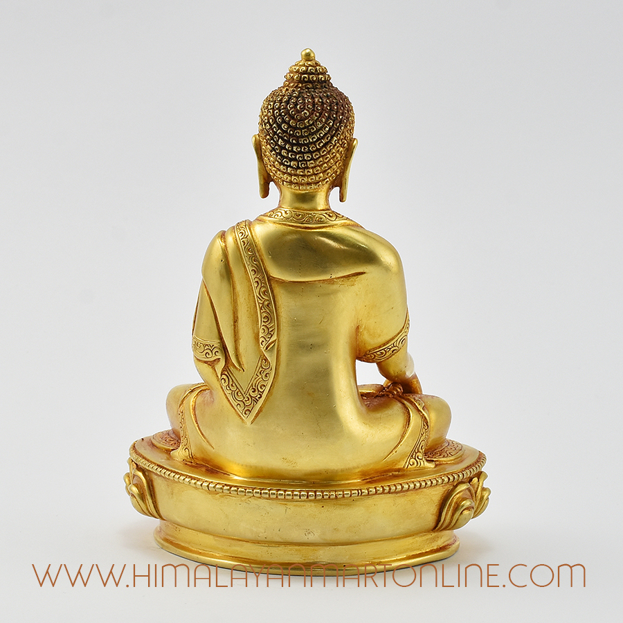 Gold-Plated Buddha Statue – Shakyamuni Back Detail