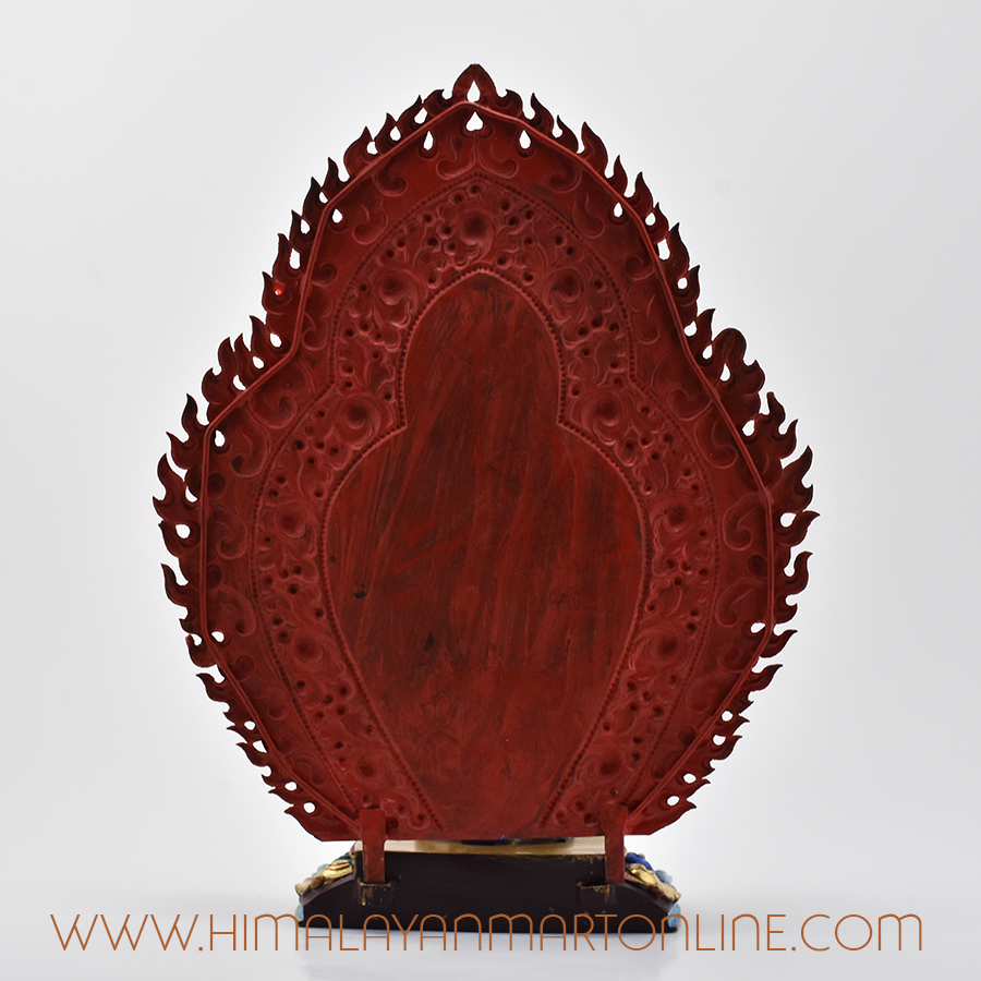 Hand-Painted Dancing Ganesha Statue Back Detail