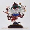 Hand-Painted Dancing Ganesha Statue Back without Frame Detail