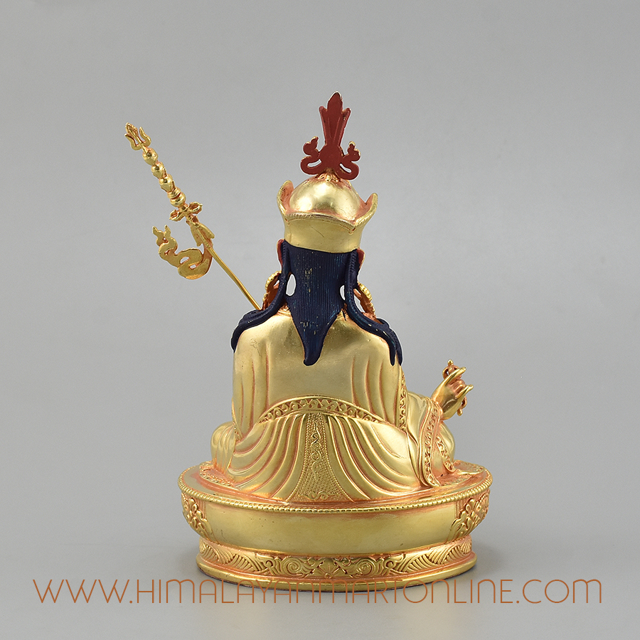 Handcrafted Guru Rinpoche Statue Back Detail