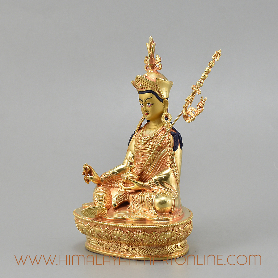 Handcrafted Guru Rinpoche Statue Left Detail