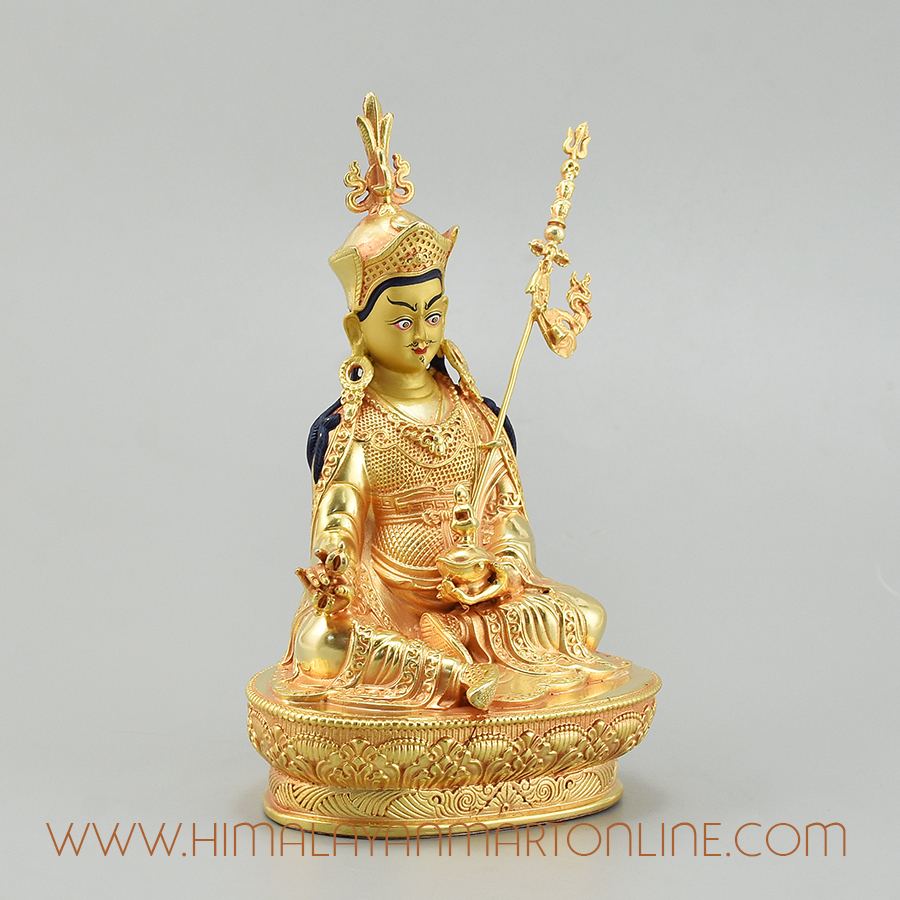 Handcrafted Guru Rinpoche Statue Right Detail