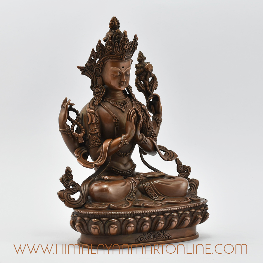 Bodhisattva Chenrezig Statue Right Detail