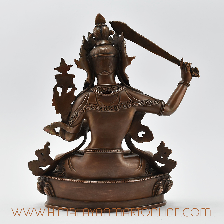 Manjushri Bodhisattva Statue Back Detail