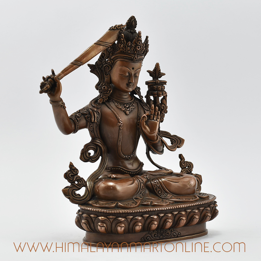 Manjushri Bodhisattva Statue Right Detail