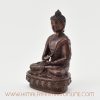 Left side view of Amitabha Buddha Figurine with oxidized finish.