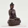 Right side of Amitabha Buddha Figurine showing detailed carving and posture.
