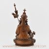Back view of Padmasambhava Statue with detailed robe and oxidized copper finish.