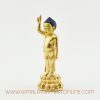 Left view of handcrafted Standing Baby Buddha Statue in copper alloy.