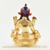Back view of Tibetan Buddhism Tara Statue with ornamental patterns.