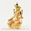 Left side of Tibetan Buddhism Tara Statue in gold-plated copper.