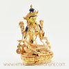 Right side of Tibetan Buddhism Tara Statue with ornate detailing.